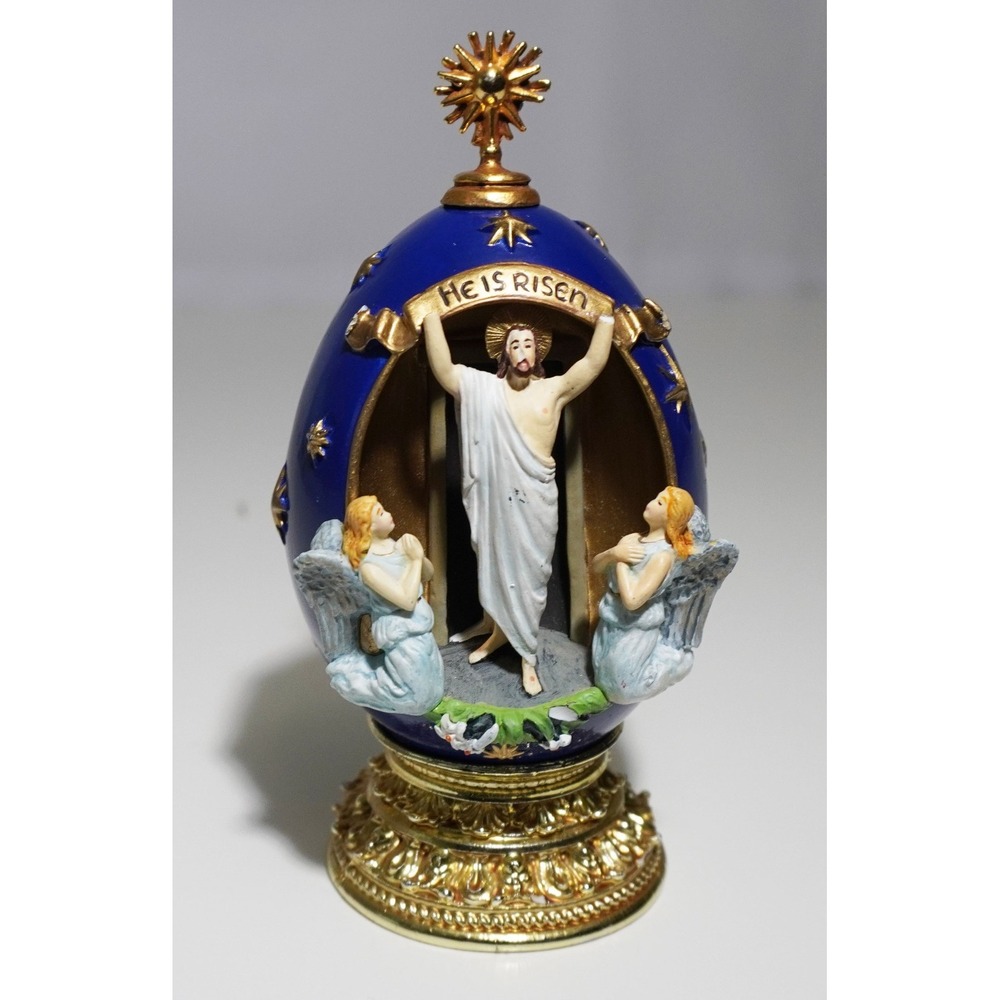 Franklin Mint House Of Faberge Egg "The Resurrection" Life Of Christ